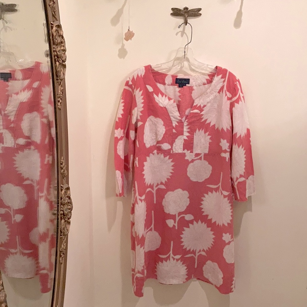 Boden Linen Shift Dress - 14